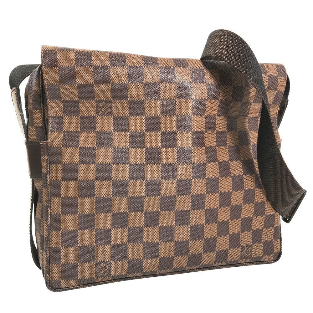 Louis Vuitton Naviglio Shoulder Bag in Brown Damier Canvas and Brown