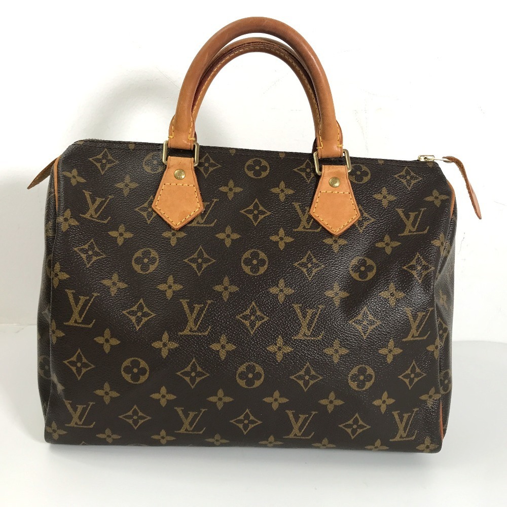 Louis Vuitton Womens Speedy 30 Monogram Canvas Tote Handbag Brown M41526