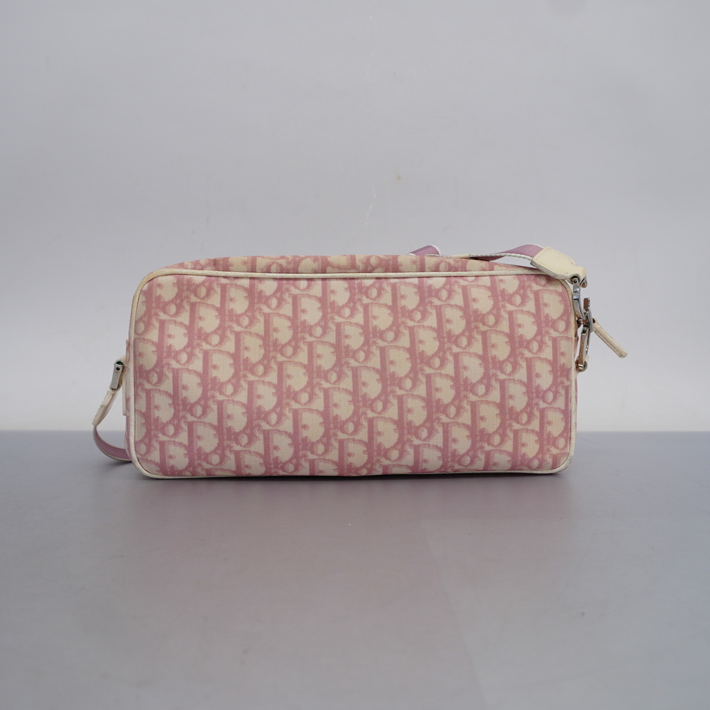 Christian Dior Pink Coated Canvas Crossbody Bag Trotter Logo