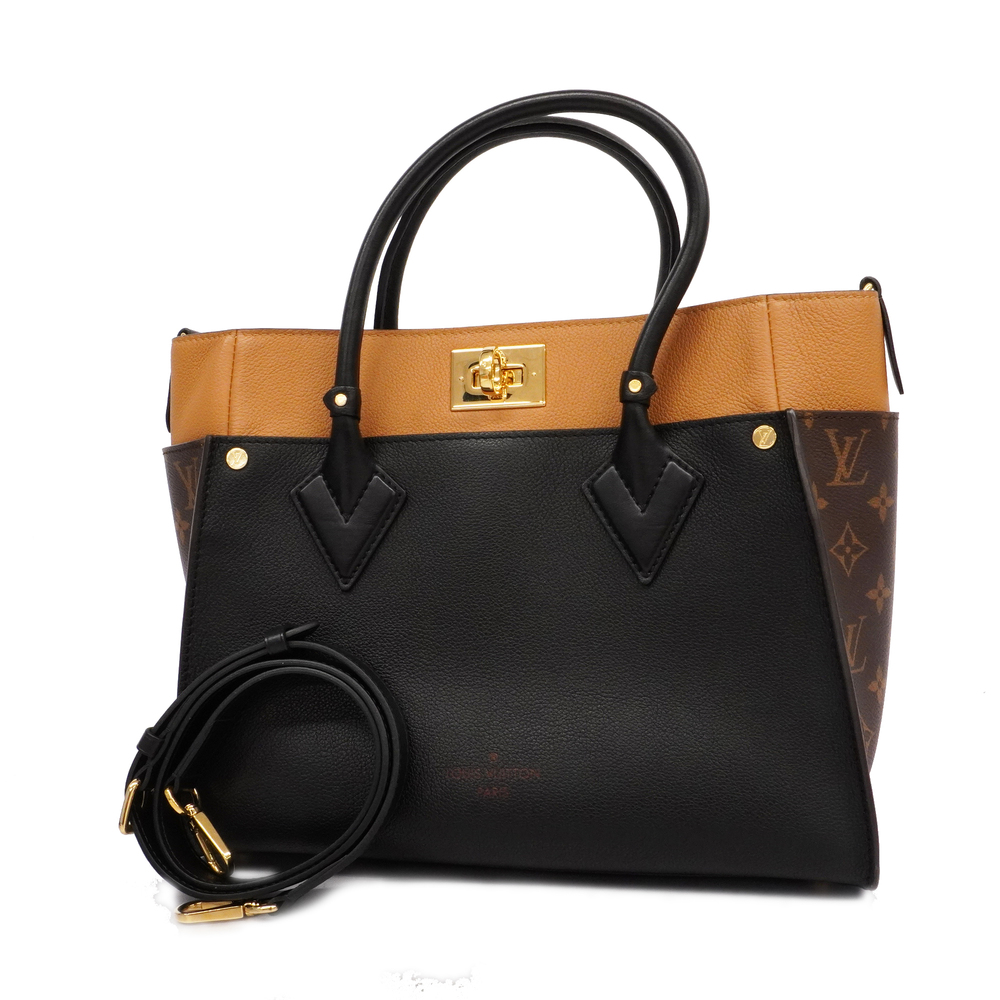Auth Louis Vuitton Monogram 2WAY Bag On My Side MM M53823 Women's  Handbag,Should