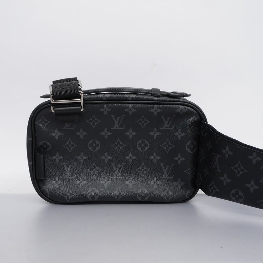Auth Louis Vuitton Monogram Eclipse Bum Bag M42906 Men's Sling Bag
