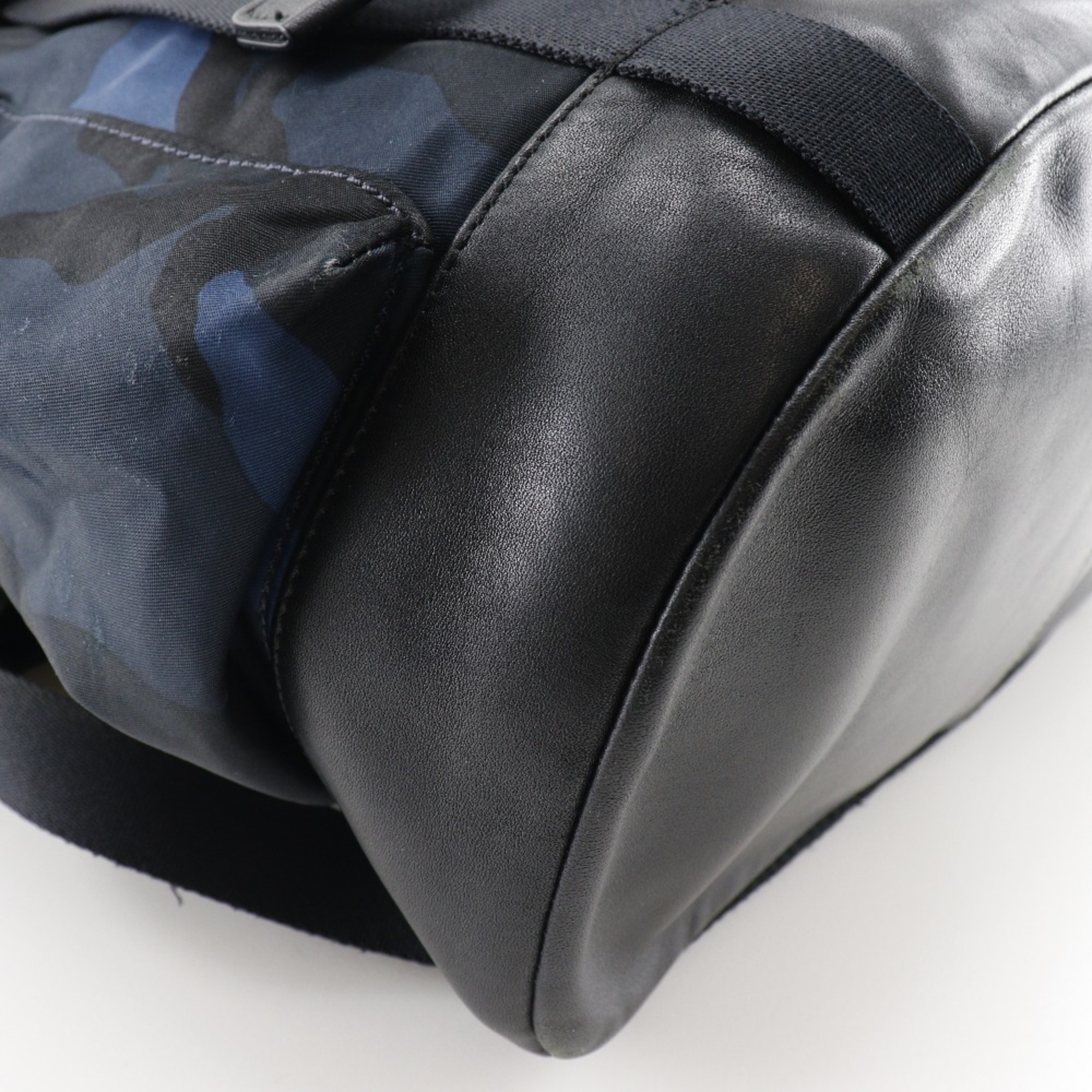 COACH coach rucksack daypack nylon x calf blue/black/camouflage men's