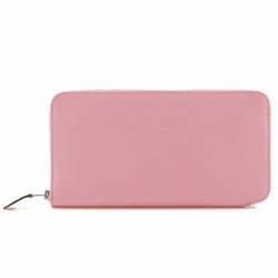 HERMES Hermes Azap Silk In Long Wallet Vo Epsom x Rose Confetti Pink T Women's