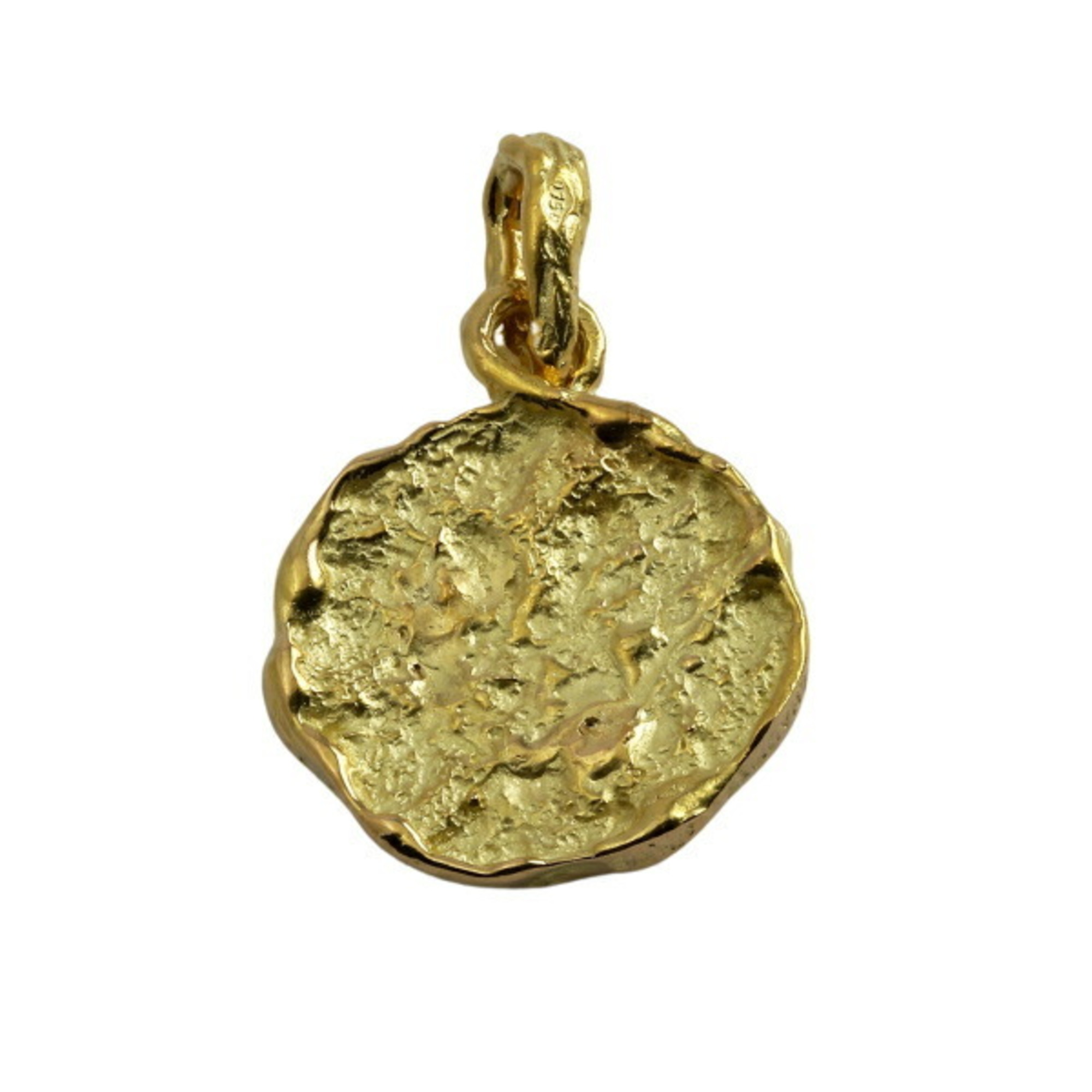 Chaumet Coin Gemini Necklace/Pendant K18YG Yellow Gold K18WG White Pen Head