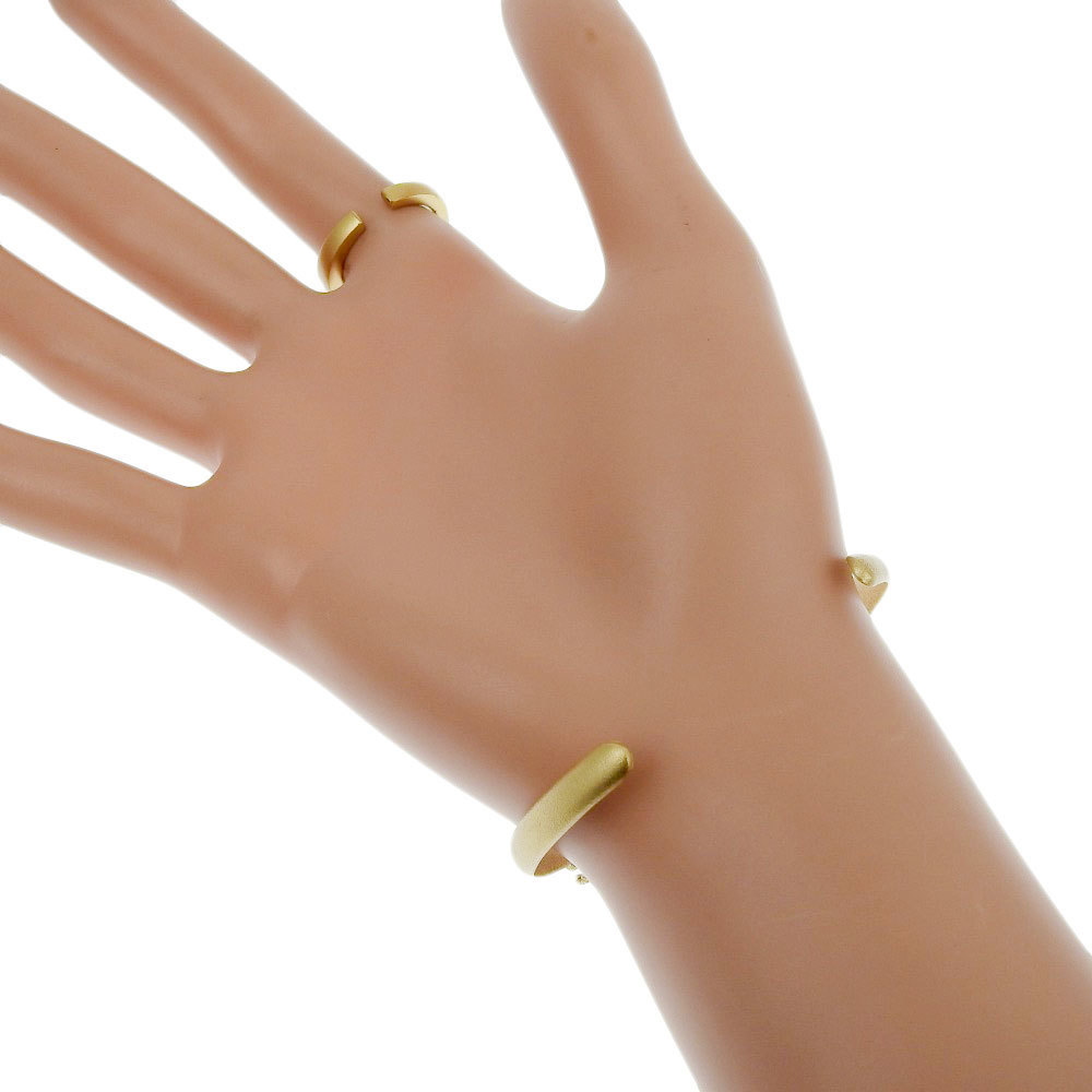 CHANEL Chanel Finger Bracelet Bangle Coco Mark Vintage Gold Plated x  Rhinestone 01C Women's