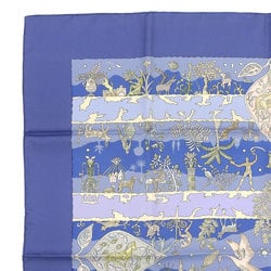 HERMES Hermes Carre 90 scarf River fertiles fertile river silk blue ladies