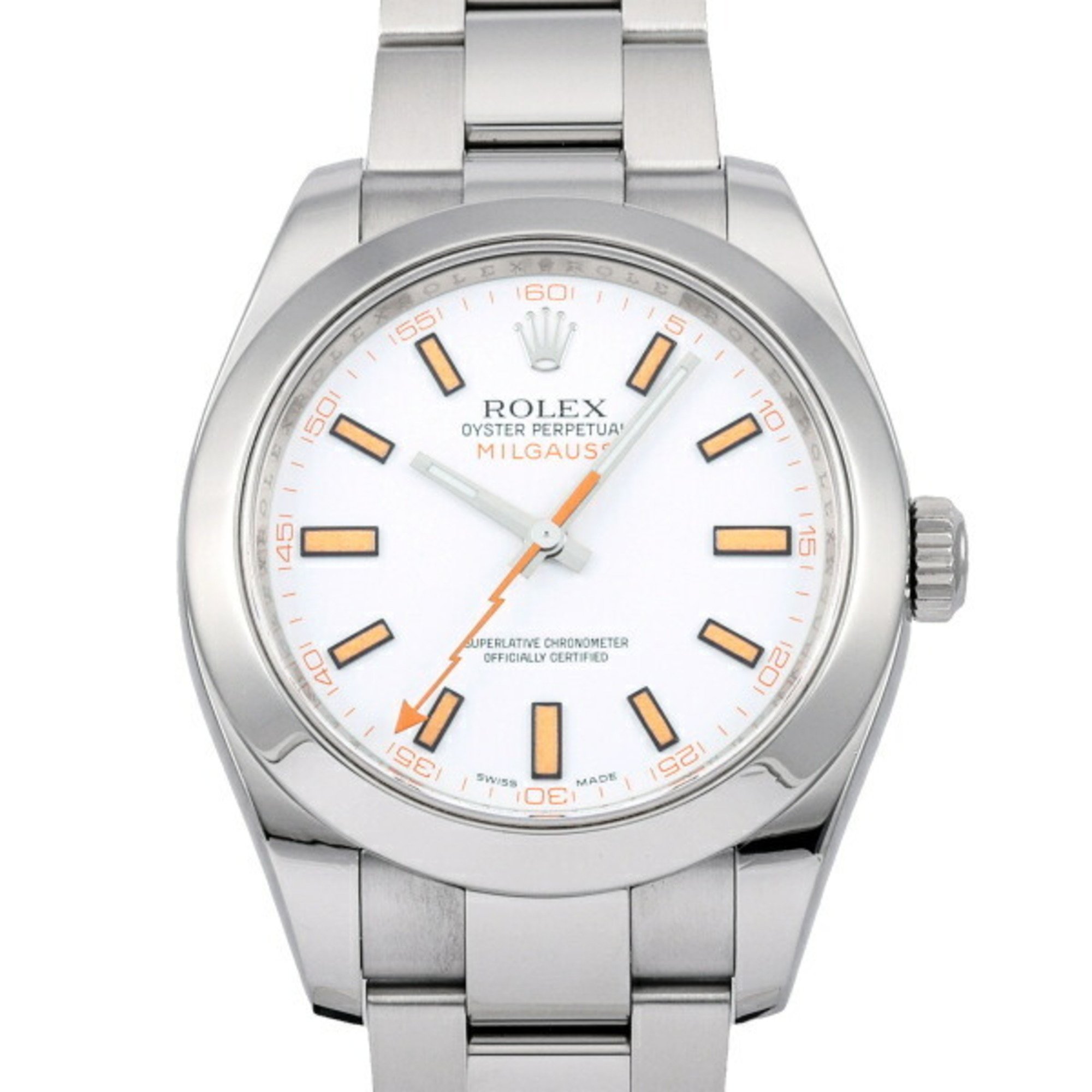 Rolex ROLEX Milgauss 116400 white dial watch men