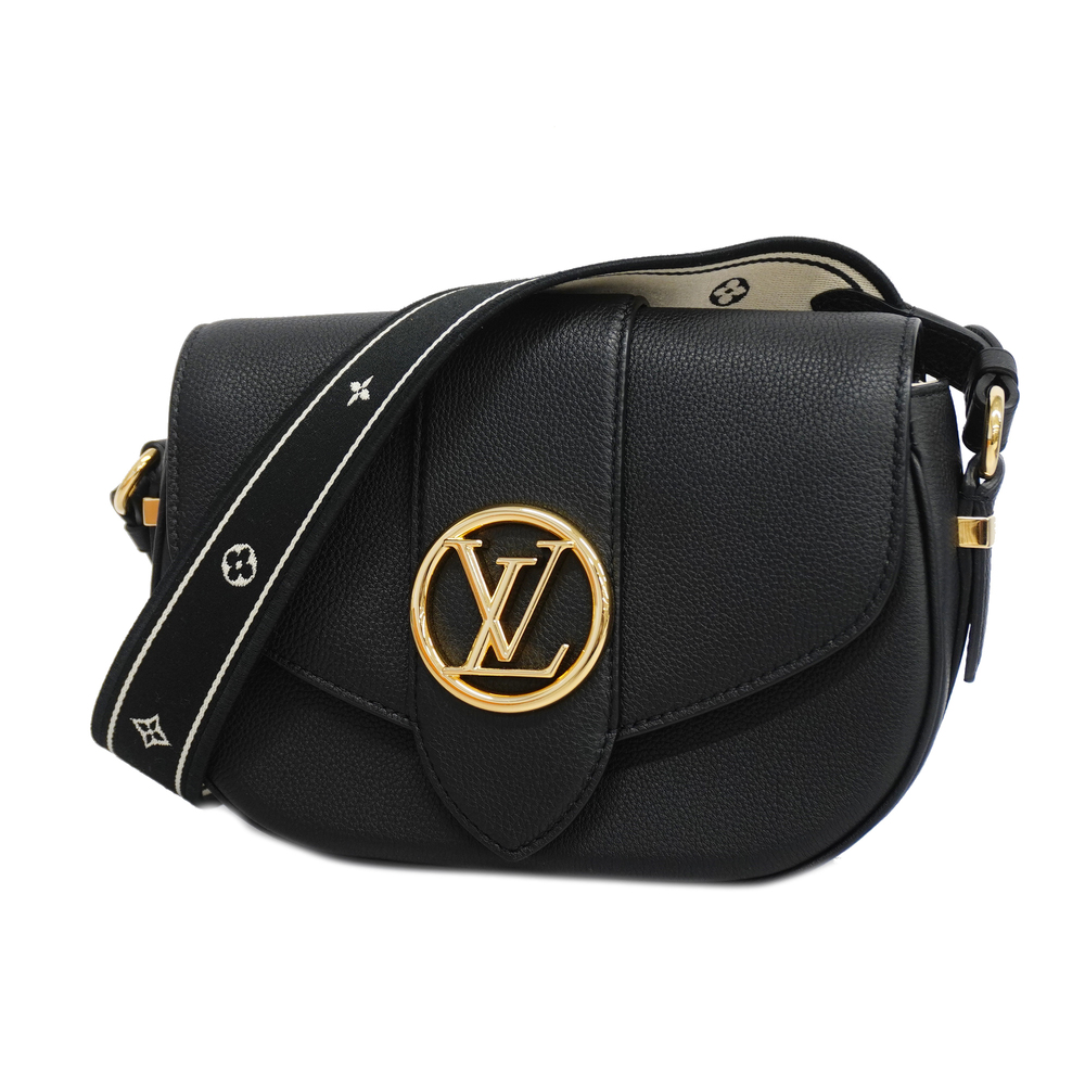 Louis Vuitton Black Leather Pont 9 Soft MM Bag Louis Vuitton