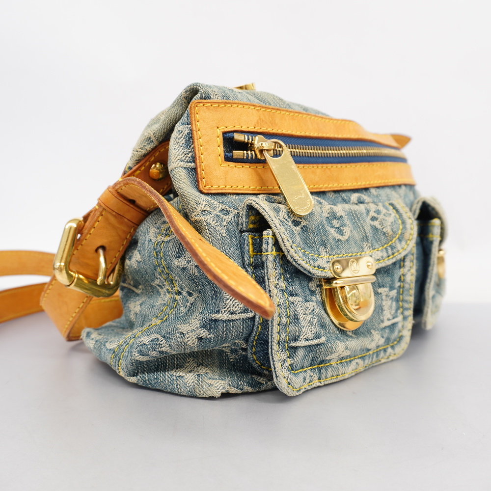 Auth Louis Vuitton Monogram Denim Baggy PM M95049 Women's Shoulder