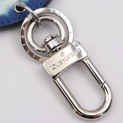 LOUIS VUITTON Louis Vuitton Portocre Illustre Keychain M69272 Leather Blue White Silver Metal Fittings Key Ring Bag Charm