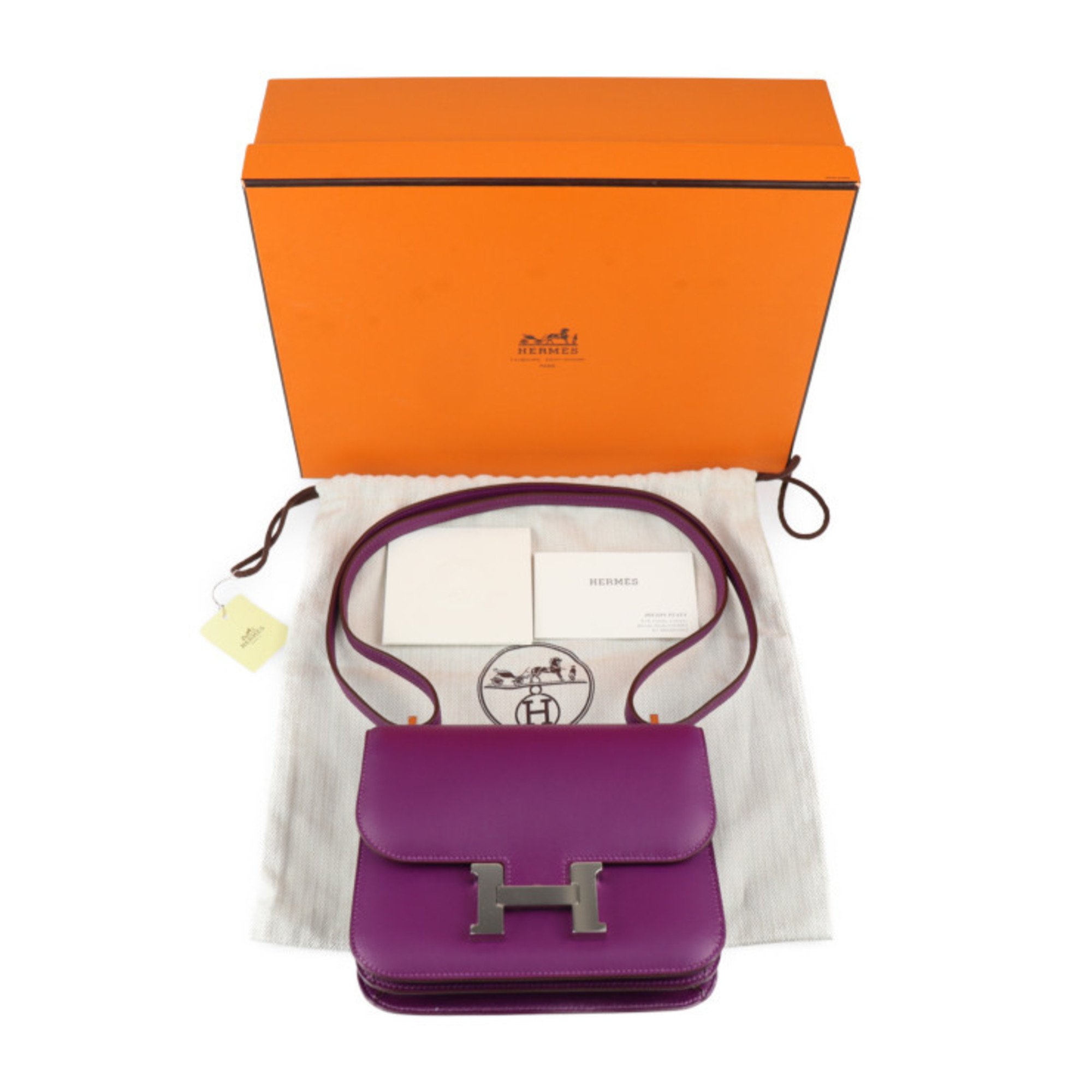 HERMES Hermes Constance 3 Mini Shoulder Bag 061677CKP9 Vaux Swift Anemone Silver Hardware 18