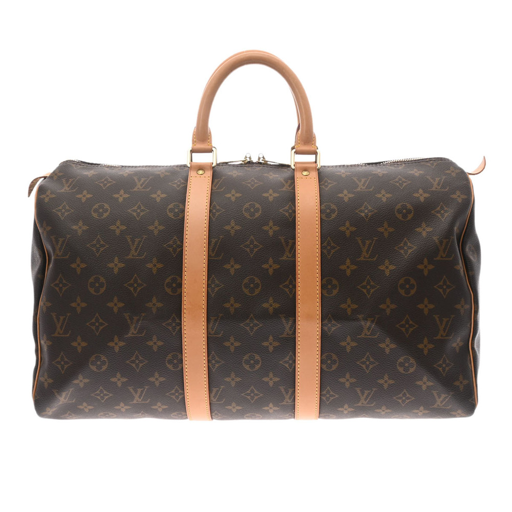 Louis Vuitton Brown Monogram Keepall 45 Boston Bag