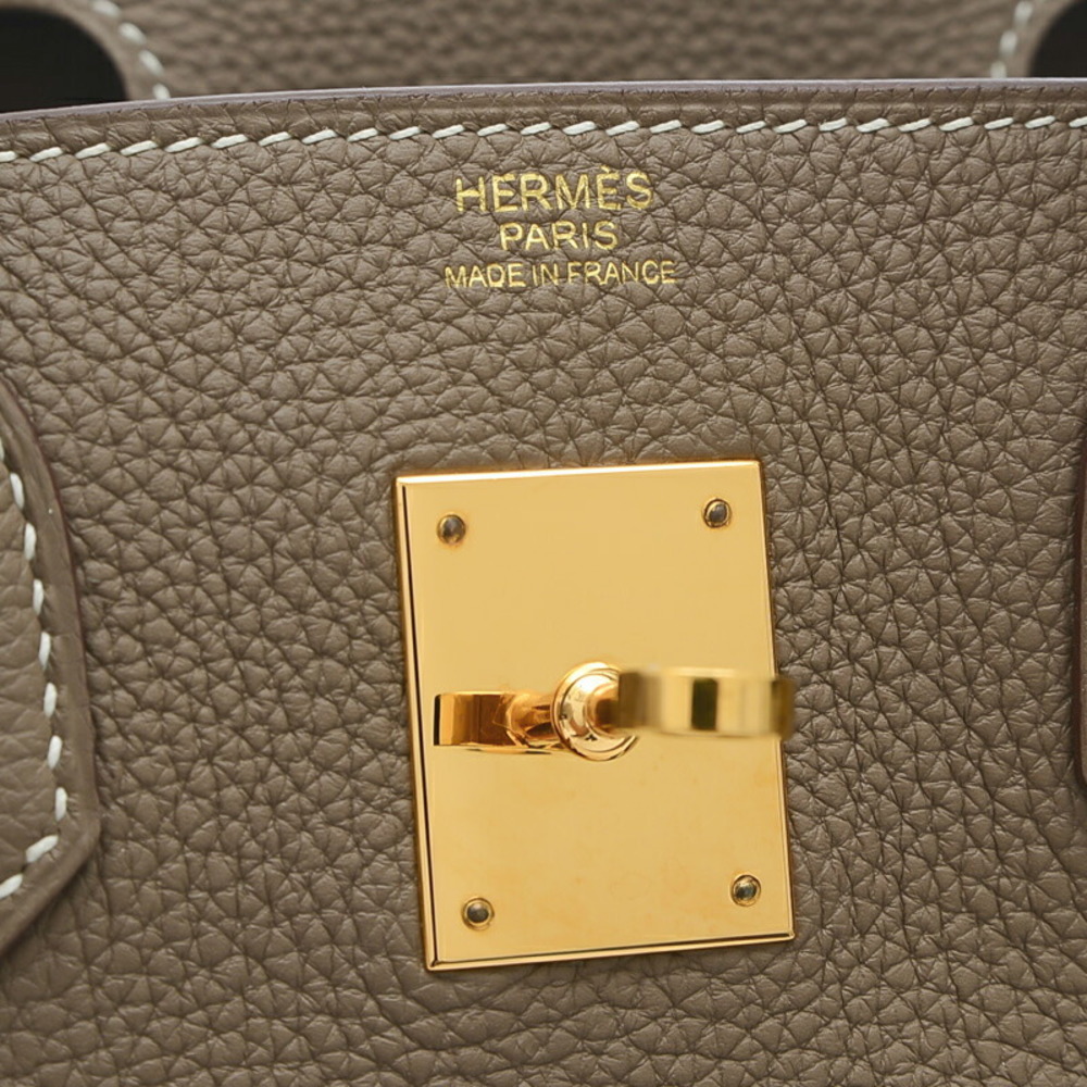 Hermes Birkin 30 Togo handbag Etoupe Gold hardware X stamp