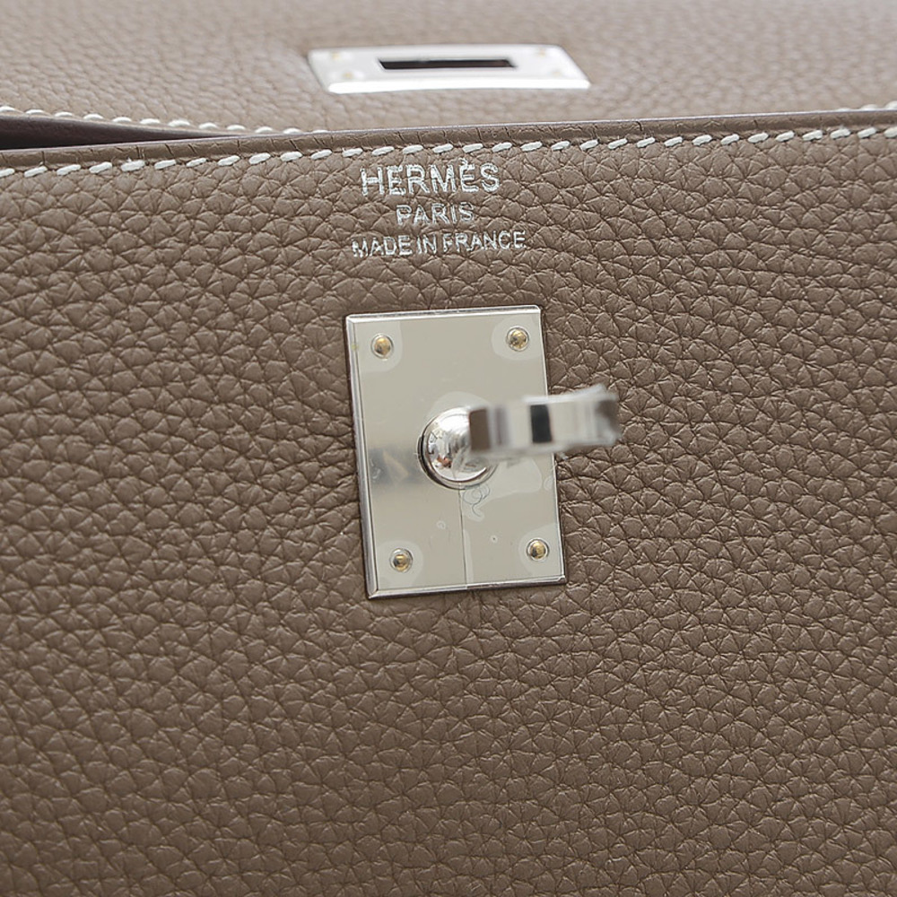 Very Good Condition] Hermes Kelly 28 Inner Sewing Bronze Dre Togo Sil