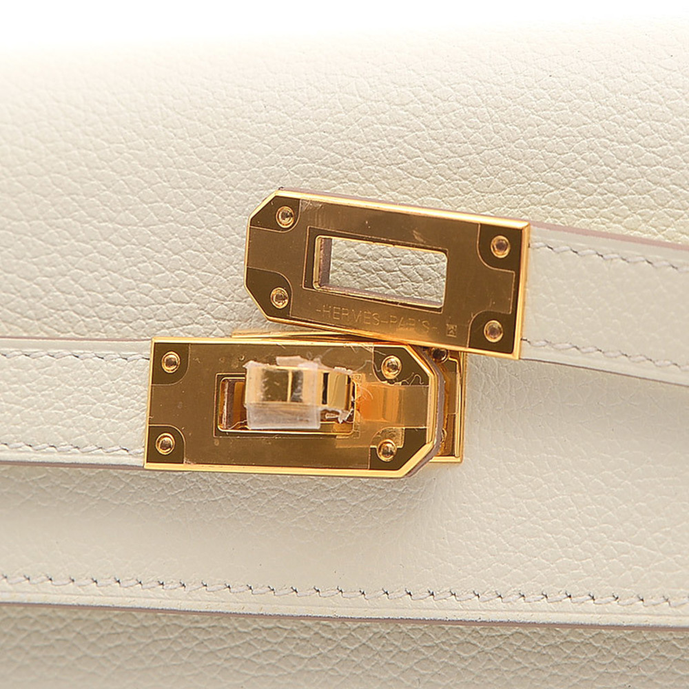 Hermes Kelly to Go Ever Color Mushroom Gold Hardware B Engraved Strap 2pcs