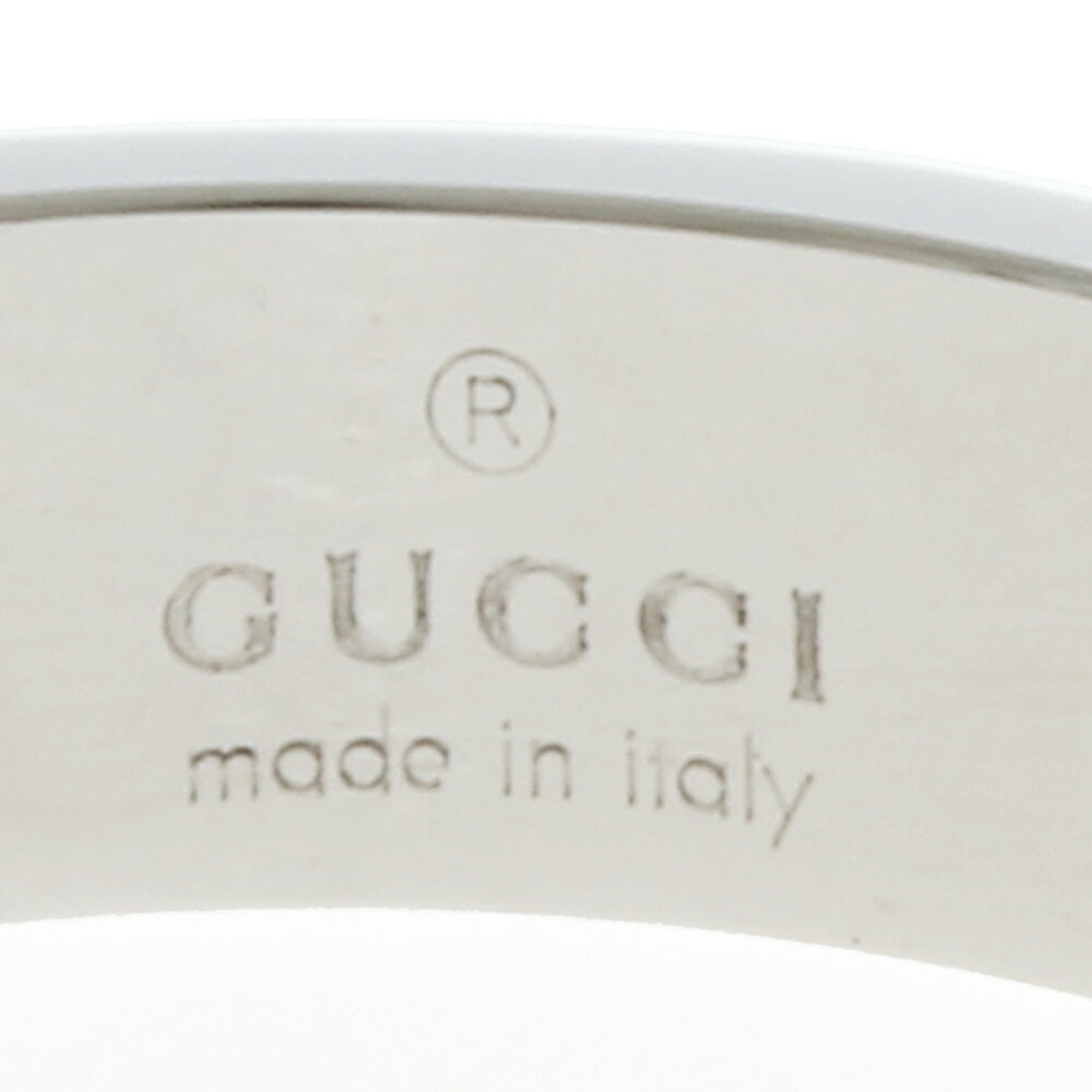 Gucci Ring No. 8.5 18K K18 White Gold Ladies GUCCI