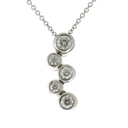 Tiffany bubble necklace Pt950 platinum diamond ladies TIFFANY&Co.