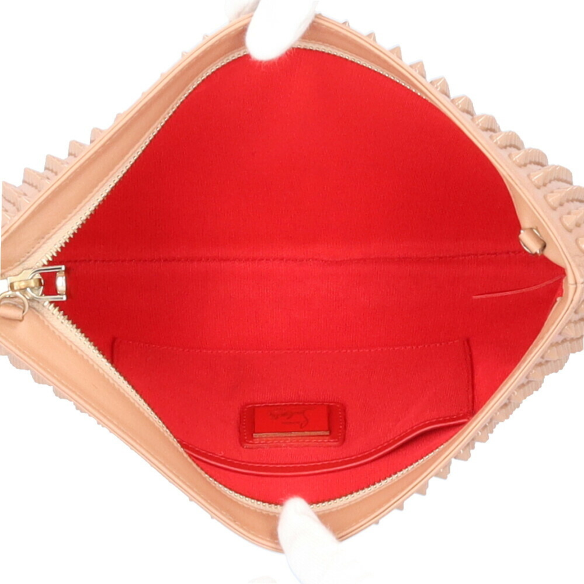 Christian Louboutin Shoulder Bag Leather Pink Ladies