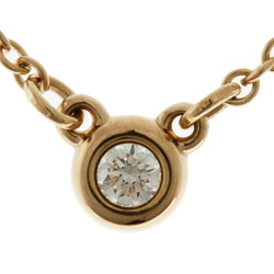 Tiffany visor yard about 0.03ct necklace 18K K18 pink gold diamond ladies TIFFANY&Co.