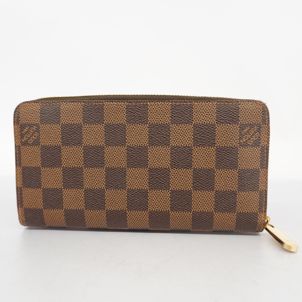 Auth Louis Vuitton Damier Illustre Print Zippy Wallet N63004 Violet