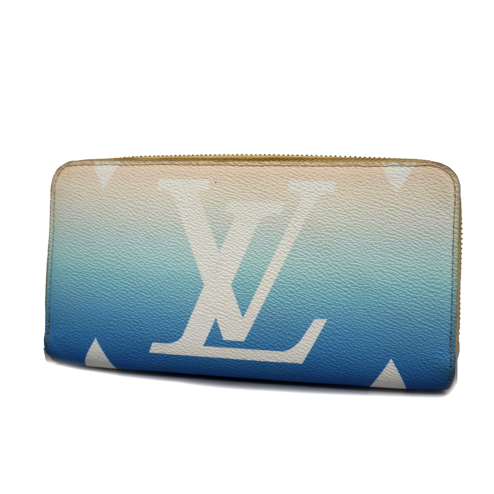 Louis Vuitton NEW Blue Monogram Giant By The Pool Zippy Wallet For