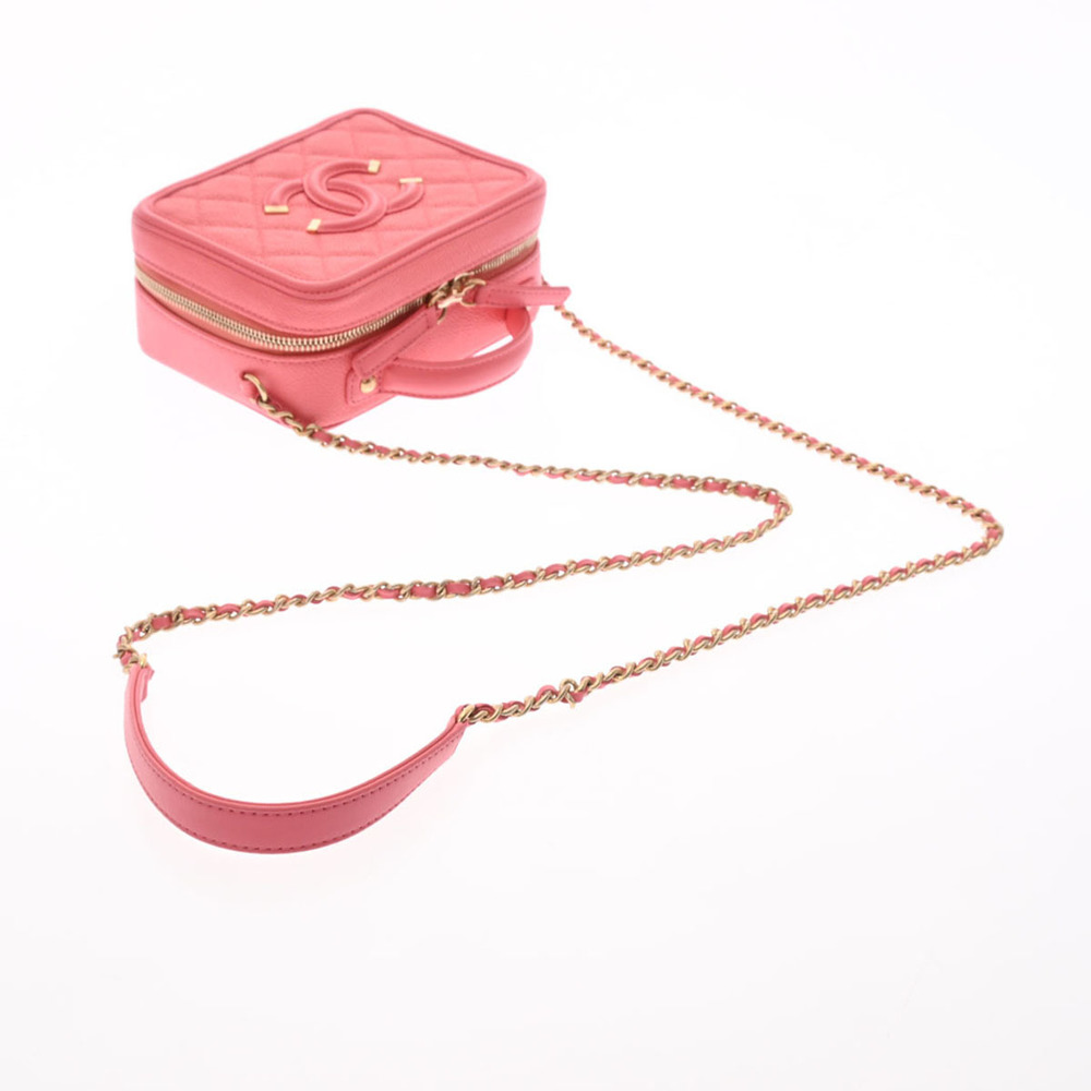 CHANEL Chanel CC Filigree Small Vanity Pink A93343 Ladies Caviar