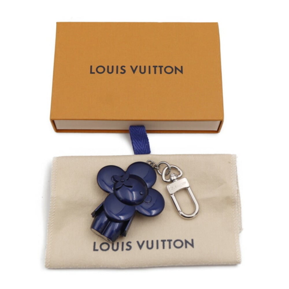 LOUIS VUITTON Louis Vuitton Bijou Sac Vivienne Keychain M00483 Metal Navy  Silver Bag Charm