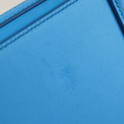 Christian Dior Dior Lock Vertical Pouch Shoulder Bag Leather Blue Pochette