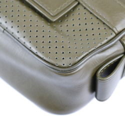 BOTTEGA VENETA Bottega Veneta shoulder bag lambskin khaki olive system black metal fittings 3WAY pouch belt mini punching