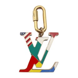 LOUIS VUITTON Louis Vuitton bijou sack LV flag key holder MP2484 metal gold multicolor bag charm