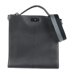 FENDI Fendi Peekaboo X Light Fit Tote Bag 7VA447 Leather Black Silver Hardware 2WAY Shoulder