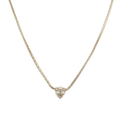 Christian Dior necklace metal rhinestone gold logo