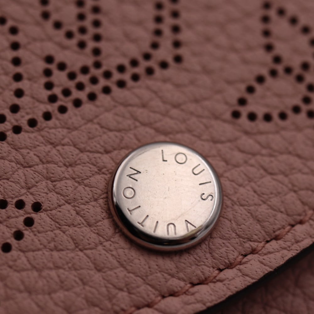 LOUIS VUITTON Louis Vuitton Portefeuille Iris Compact Mahina Trifold Wallet  M62542 Monogram Magnolia Silver Hardware