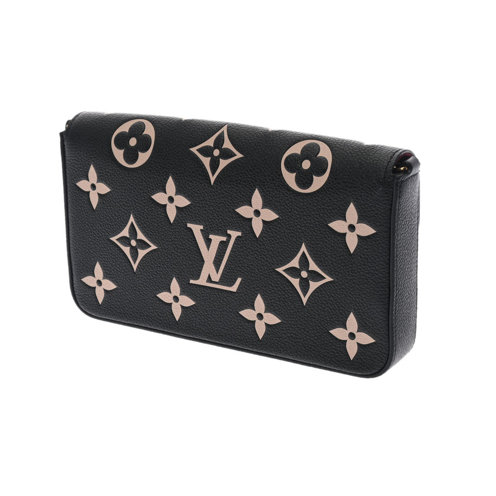 LOUIS VUITTON Louis Vuitton Monogram Emplant Pochette Felicie Noir