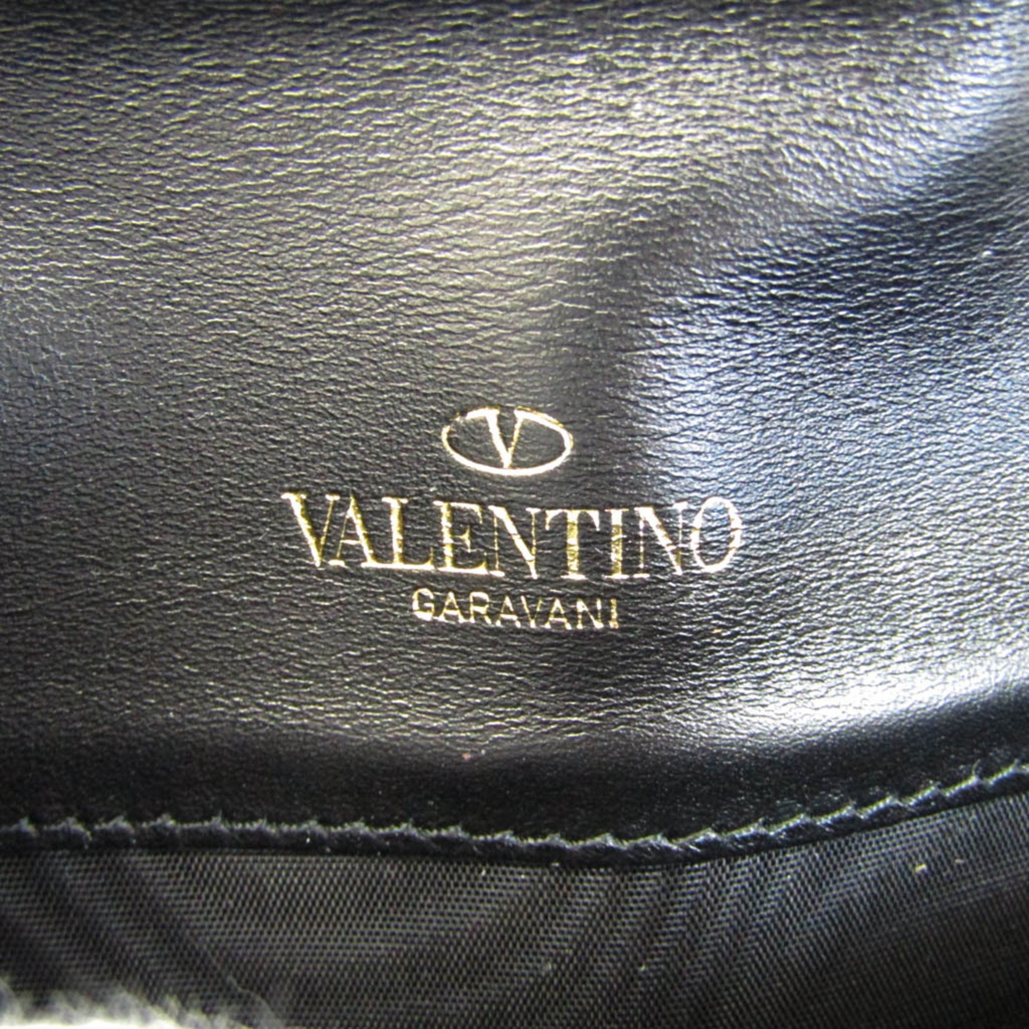 Valentino Garavani Men,Women Leather Wallet (bi-fold) Black