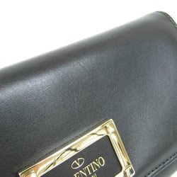 Valentino Garavani Men,Women Leather Wallet (bi-fold) Black