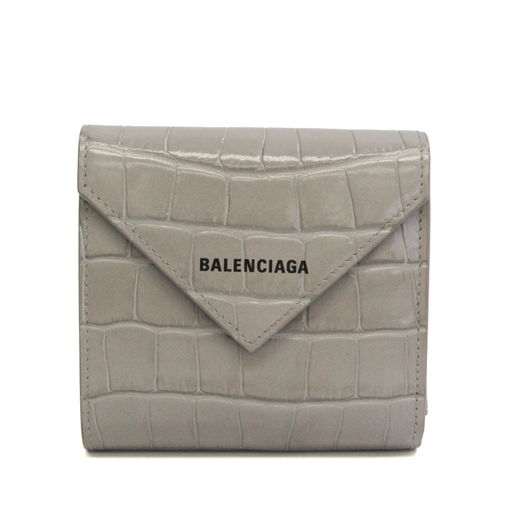 Balenciaga Grey Papier Leather Wallet