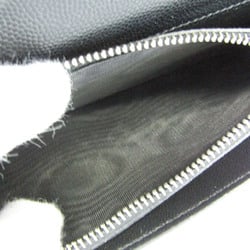 Saint Laurent Women,Men Leather Long Wallet (bi-fold) Black