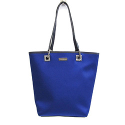 Gucci 002 1099 Women's Satin,Leather Tote Bag Blue,Navy