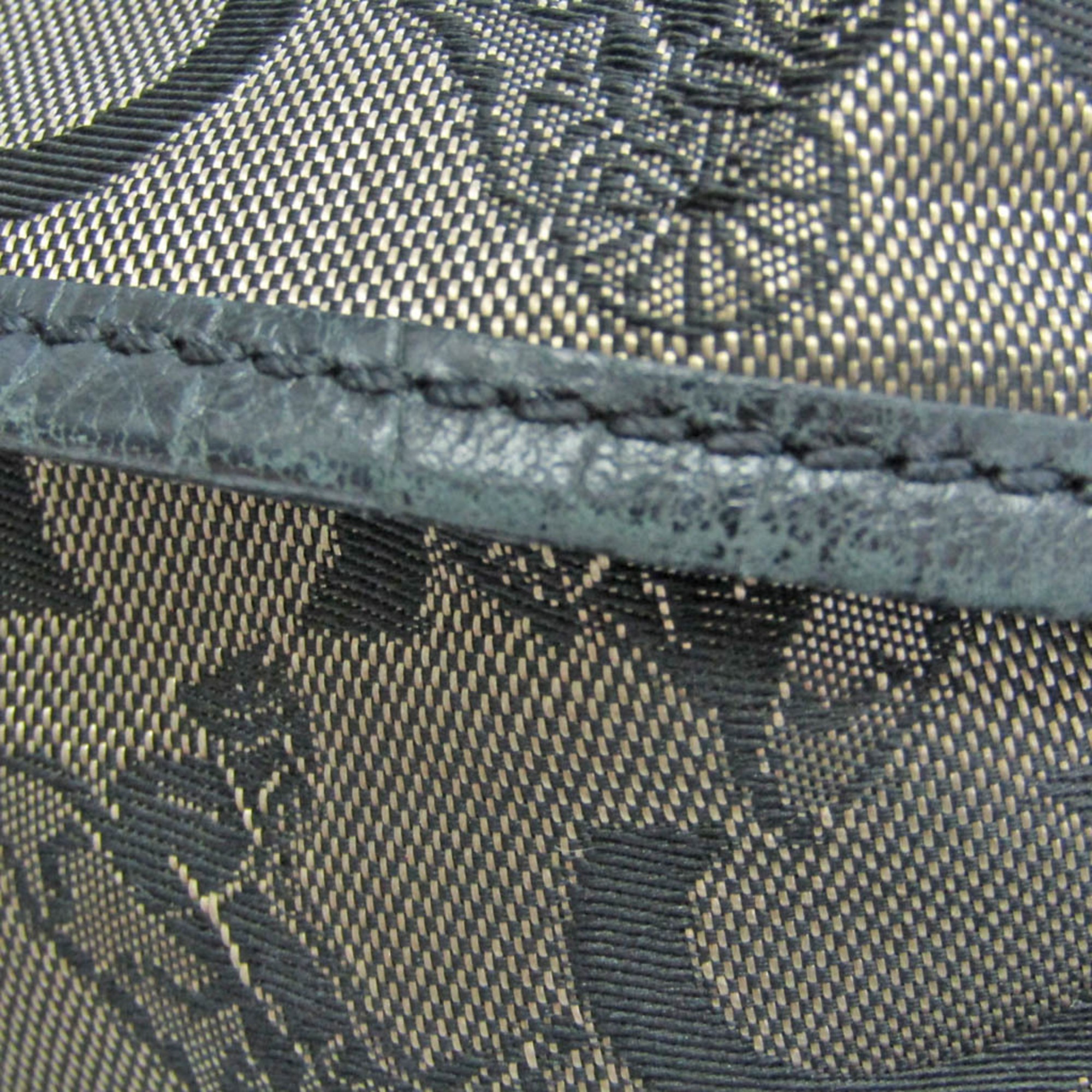 Celine Bittersweet C Macadam Women's Leather,Canvas Handbag Black,Dark Brown
