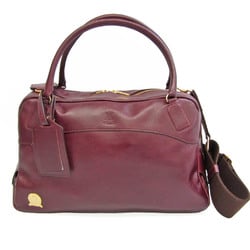 A.D.M.J Accessoires Women's Leather Handbag,Shoulder Bag Bordeaux
