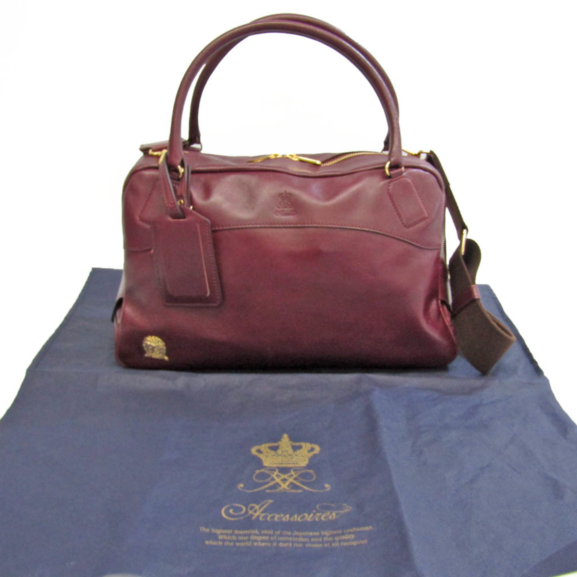 A.D.M.J Accessoires Women's Leather Handbag,Shoulder Bag Bordeaux