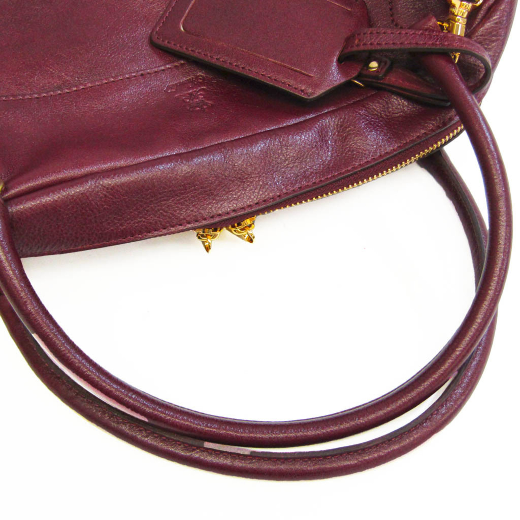 A.D.M.J Accessoires Women's Leather Handbag,Shoulder Bag Bordeaux