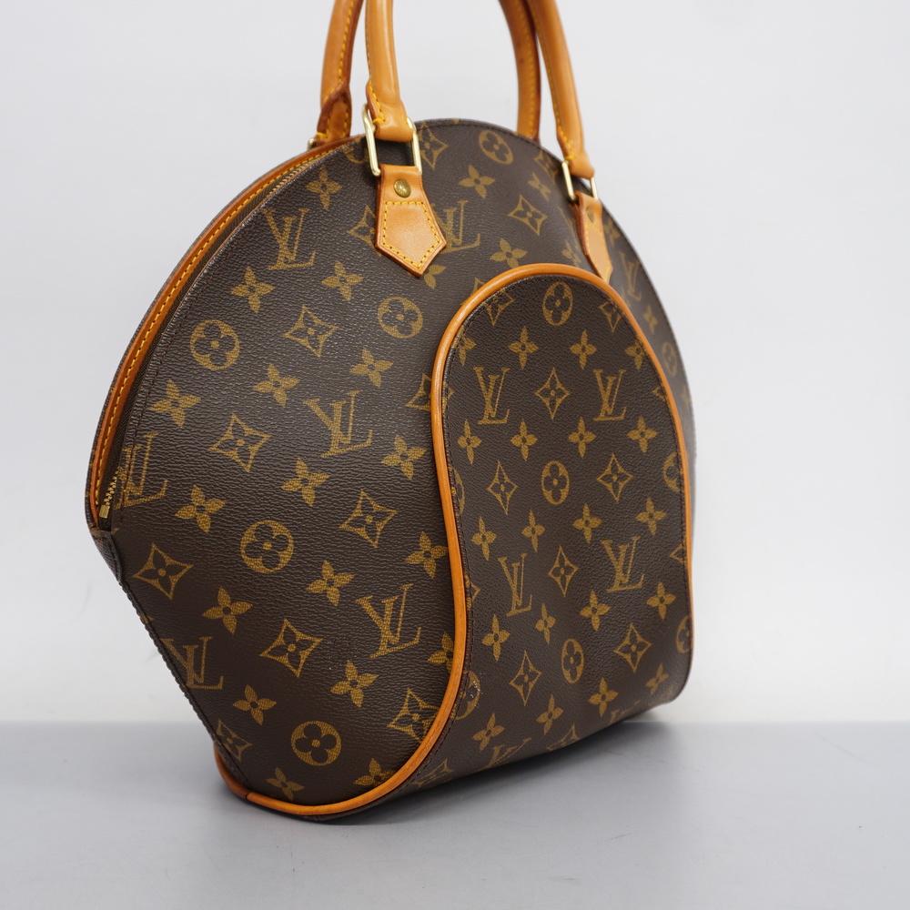 Authentic Louis Vuitton Monogram Ellipse MM Hand Bag Brown M51126 Used F/S