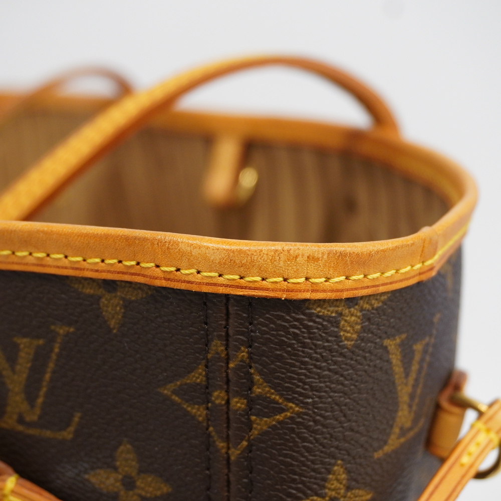 Auth Louis Vuitton Monogram Neverfull MM Tote Bag Brown M40156