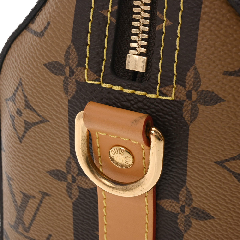 Louis Vuitton City Keepall Bag Monogram Stripes Brown Canvas Gold