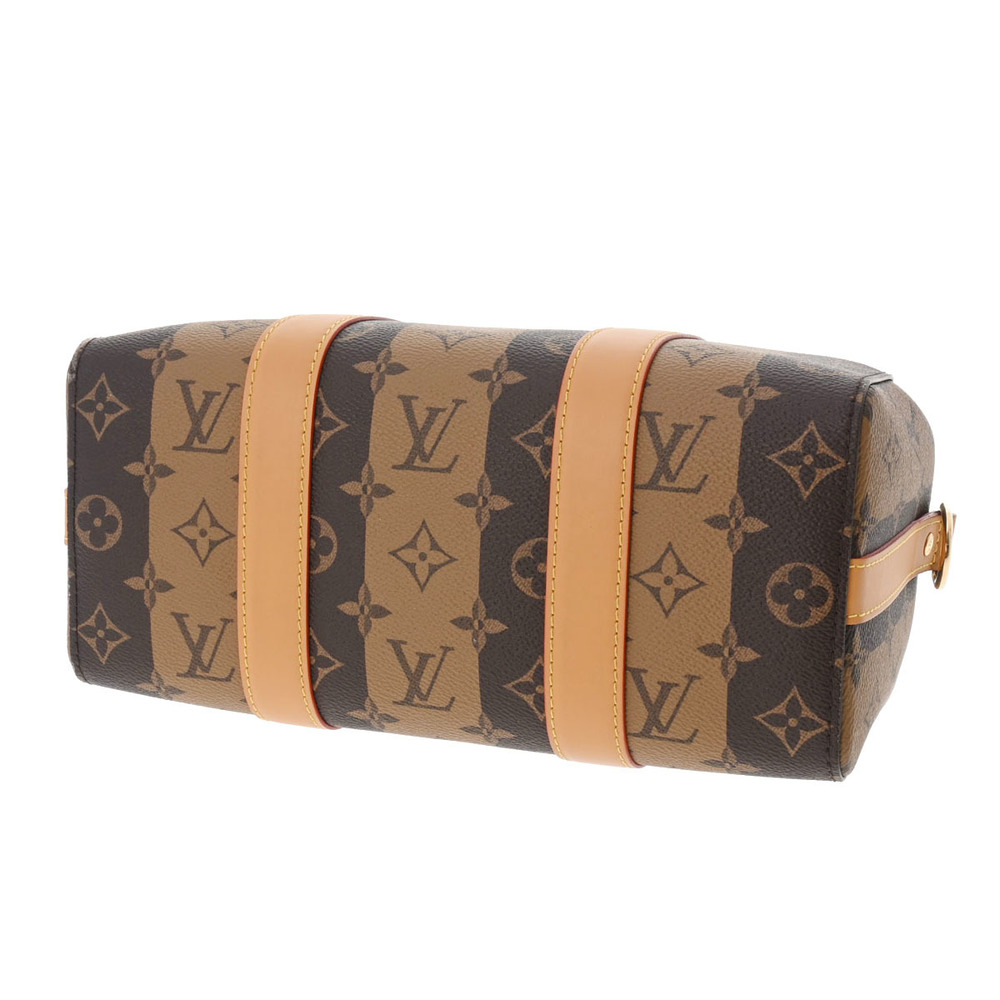 LOUIS VUITTON Louis Vuitton Monogram Stripe City Keepall NIGO Collaboration  Brown M45963 Unisex Leather Shoulder Bag