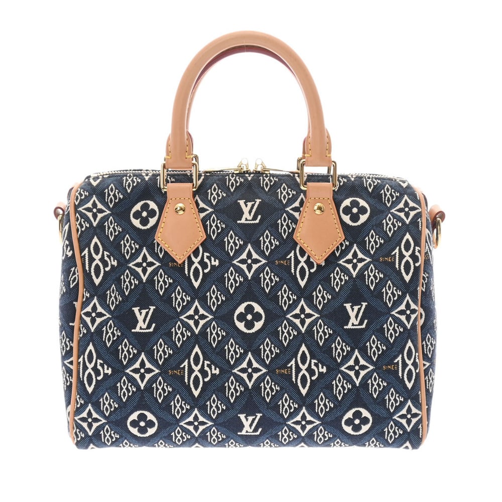 LOUIS VUITTON Louis Vuitton Monogram Flower Speedy Bandouliere 25 Since1854  Blue M57400 Women's Jacquard Bag