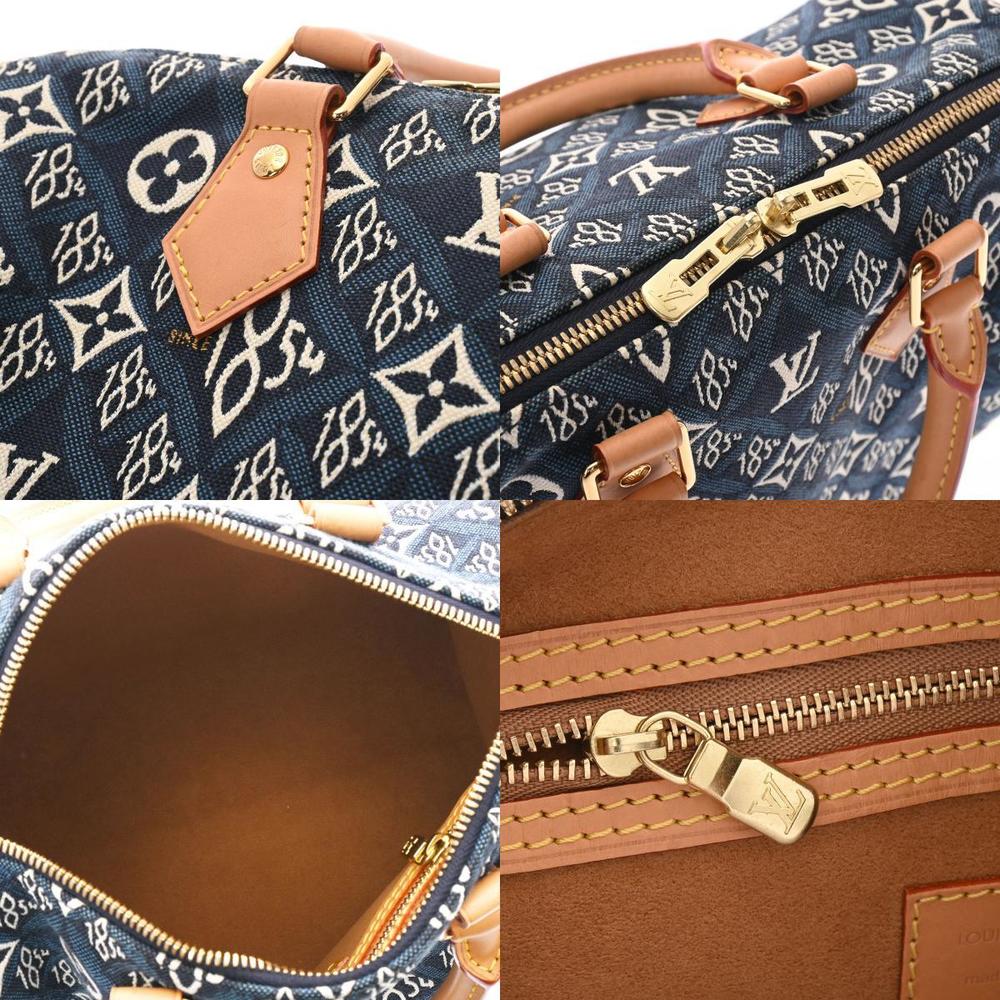 LOUIS VUITTON Louis Vuitton Monogram Flower Speedy Bandouliere 25 Since1854  Blue M57400 Women's Jacquard Bag