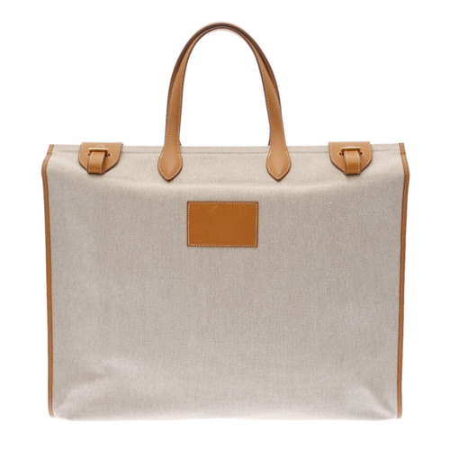 HERMES Hermes Hippo 50 Tote Bag Natural X Engraved (around 1994) Unisex ...